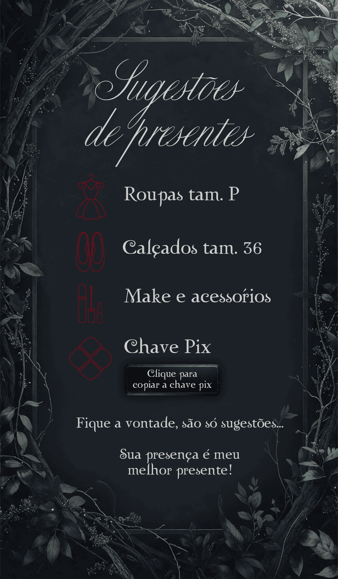 Sugestões de presente